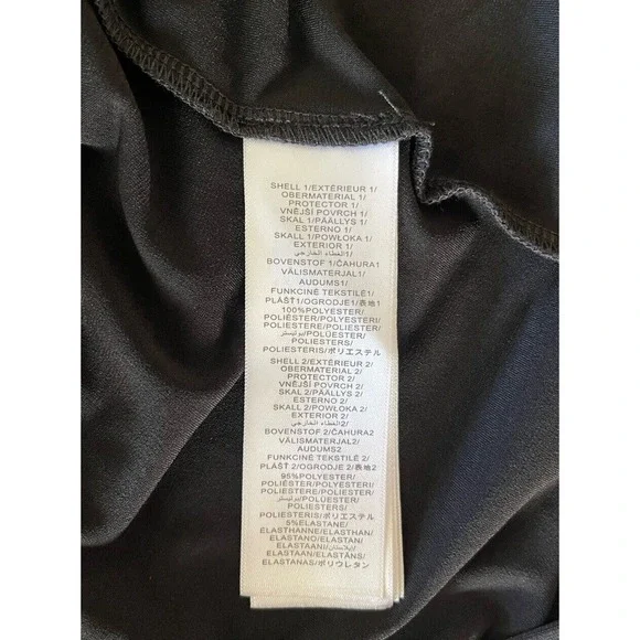 ADRIANNA PAPELL Chiffon Black Flowy‎ Draped Shift Dress Size M NWT $99 - Picture 6 of 7